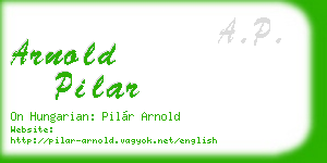 arnold pilar business card
